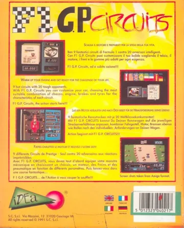 F1 G.P. Circuits box cover back